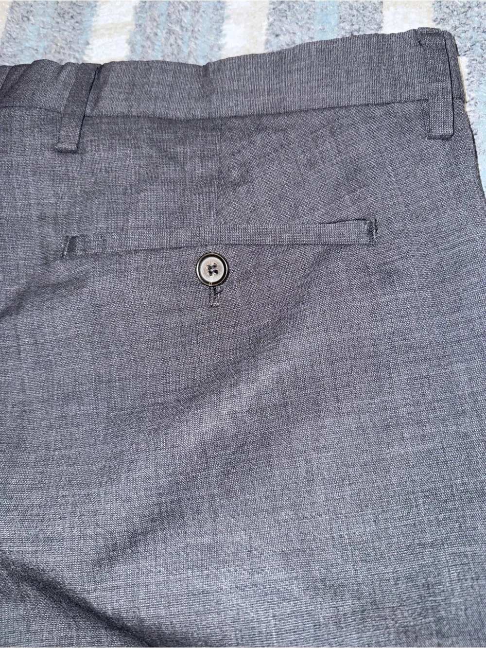 Banana Republic Men's Charcoal Slim Fit Wool Dress Pants 36x34 Straight Leg
